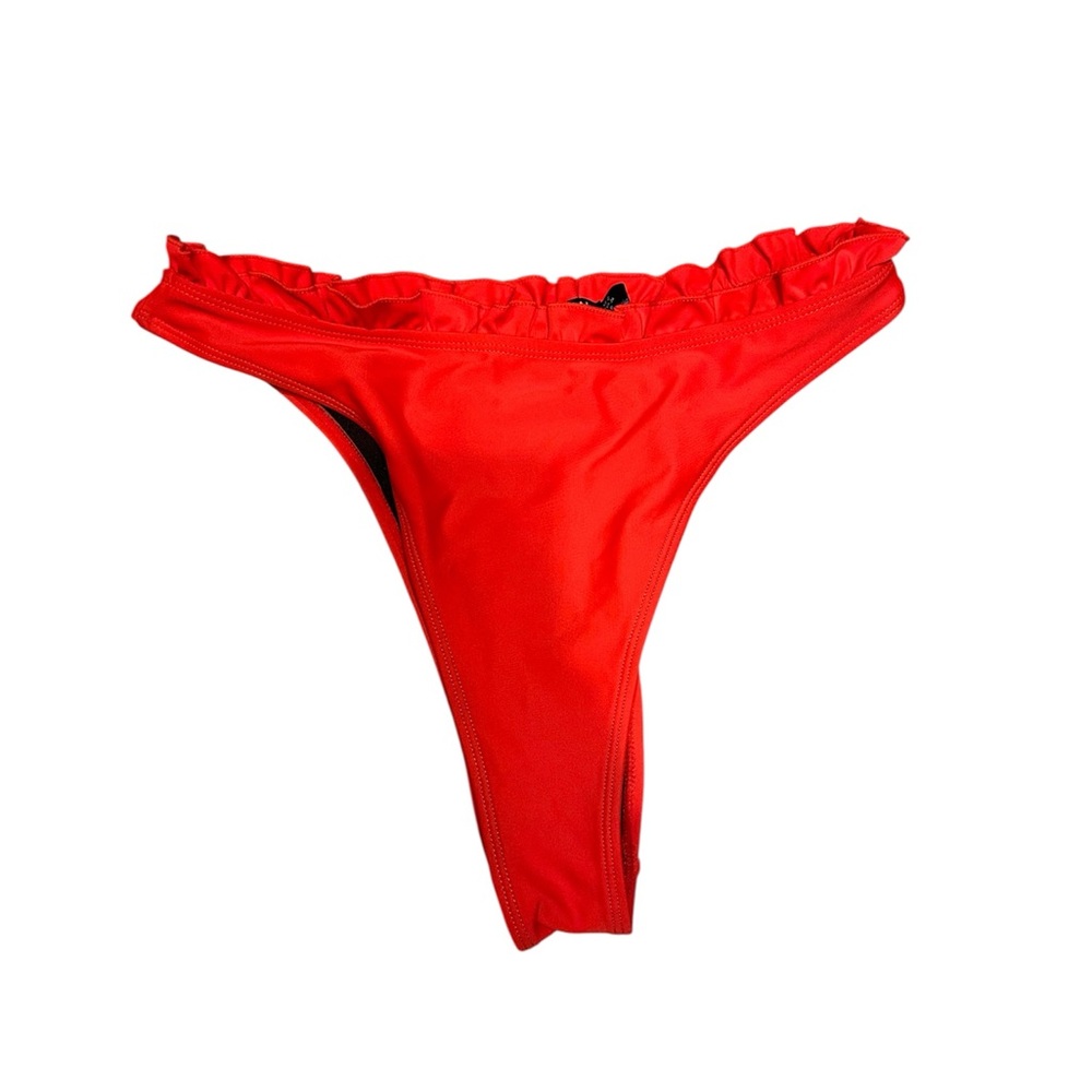 Nasty Gal Scarlet Ruffle Swim Bottom